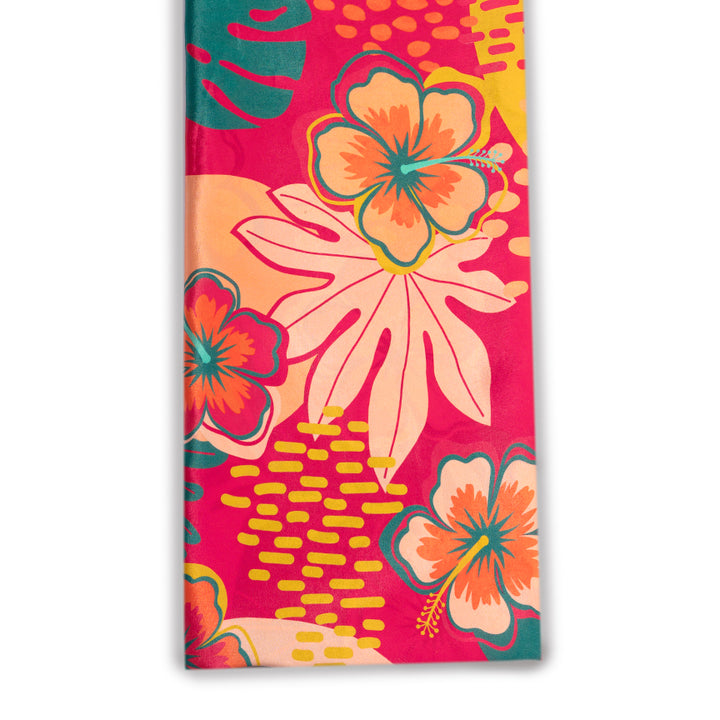 Floral Whispers on Pure Crepe Canvas