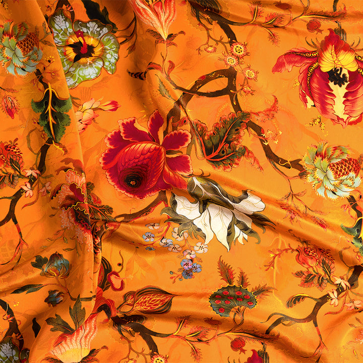 Silken Blooms Digital Print Crepe Edition