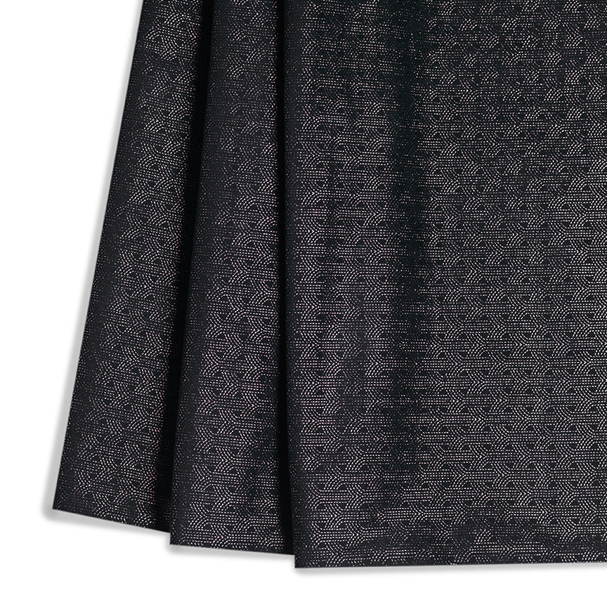 Noir Radiance Modern Black Velvet with Silver Foil Accents