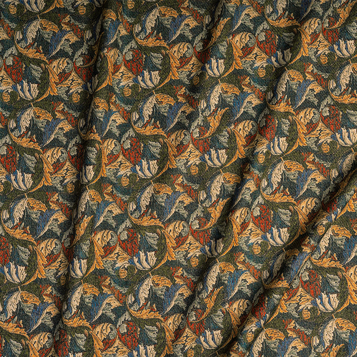 Opulent Vistas Digital Magic on Kashmiri Silk Canvas