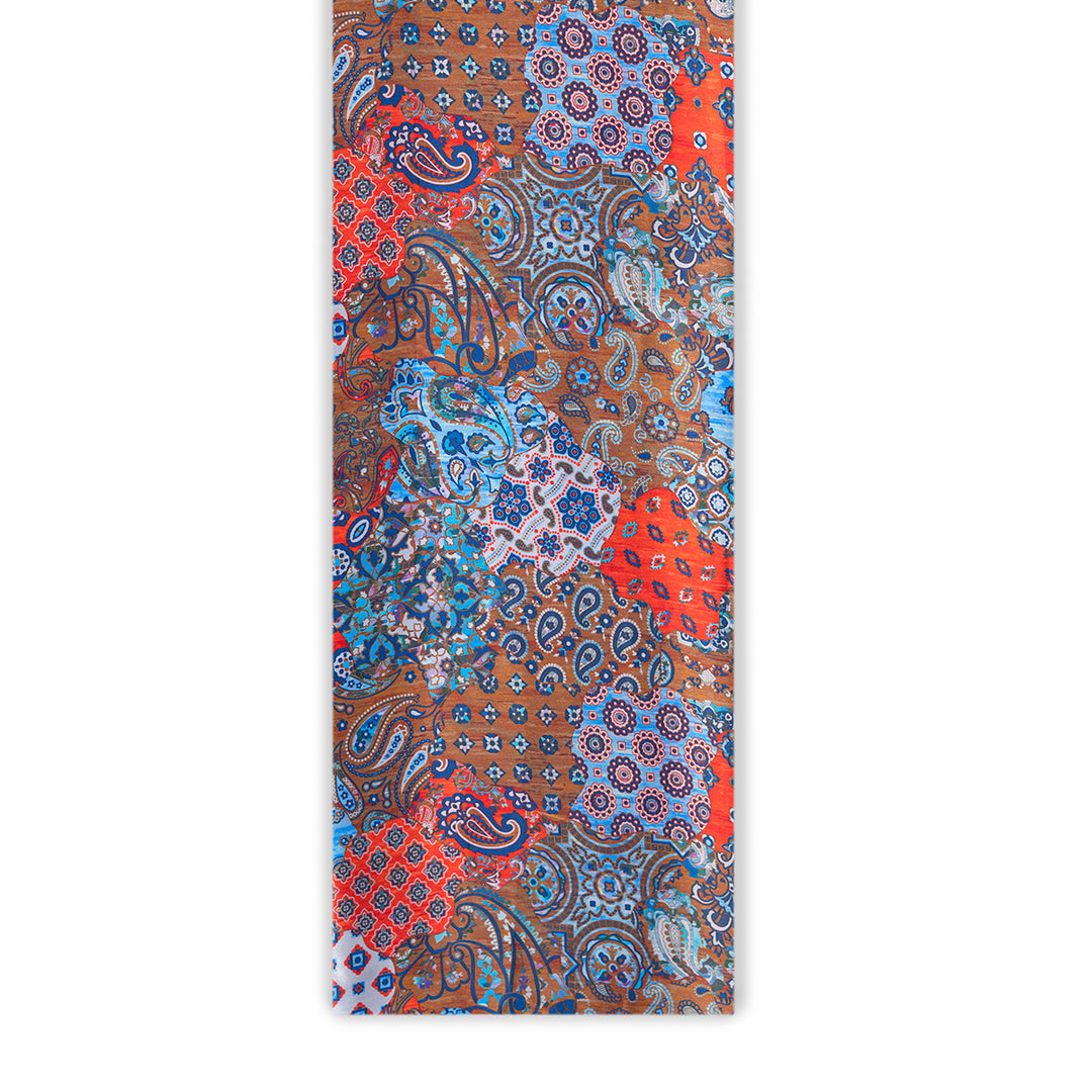 Fractal Flow Digital Printed Cupro Silk