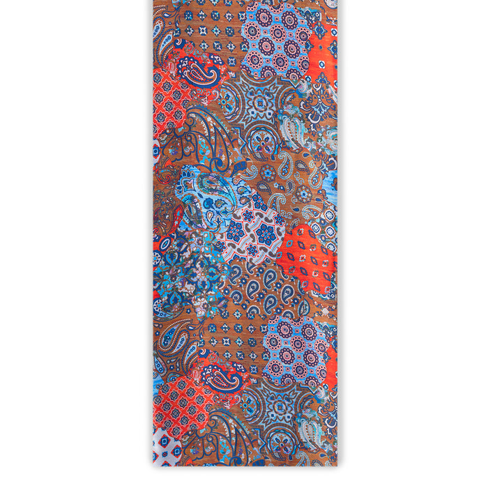 Fractal Flow Digital Printed Cupro Silk
