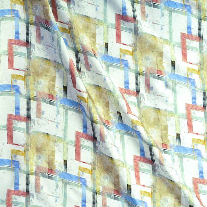 Squarescape Digital Printed Cupro Silk
