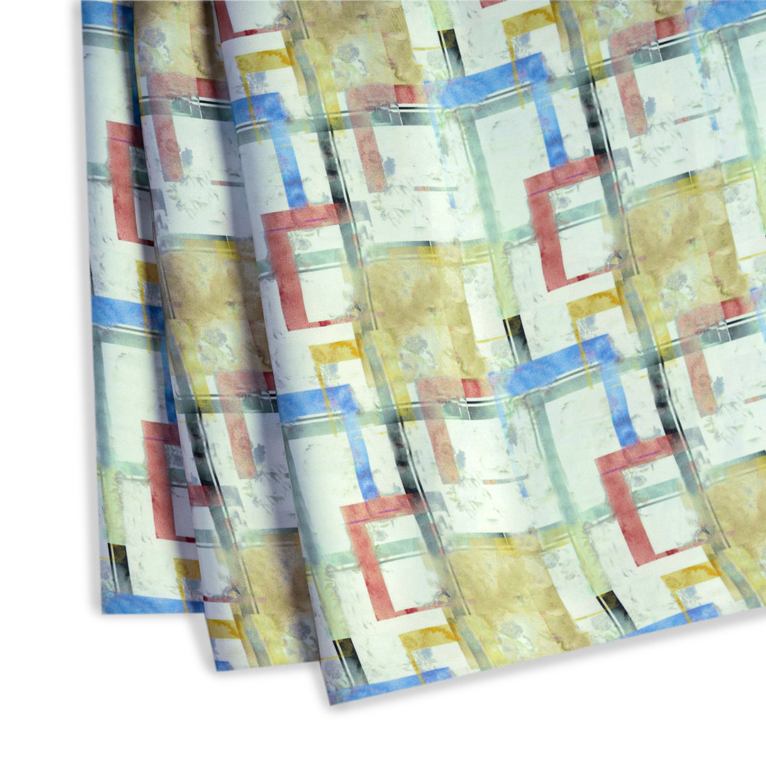 Squarescape Digital Printed Cupro Silk