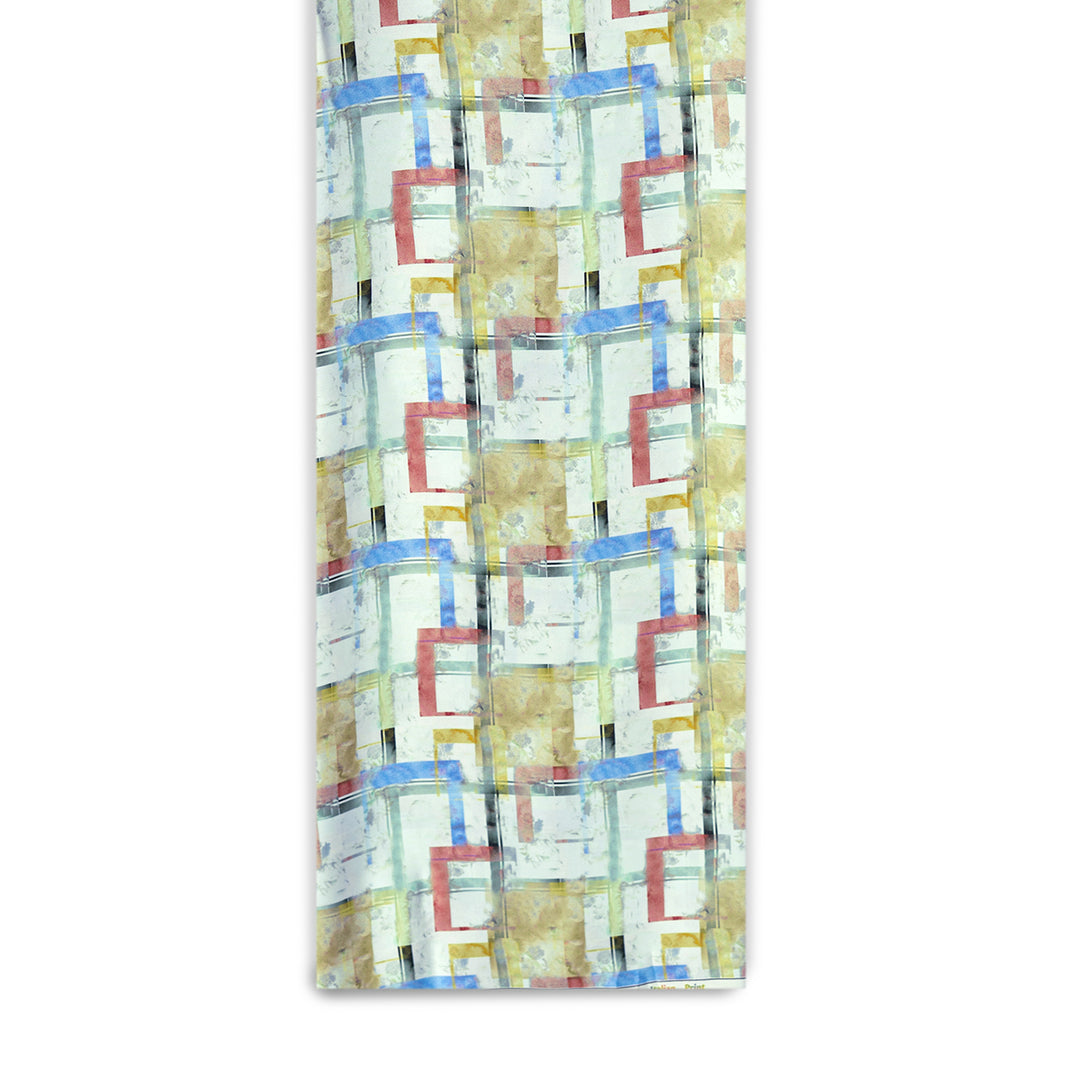 Squarescape Digital Printed Cupro Silk