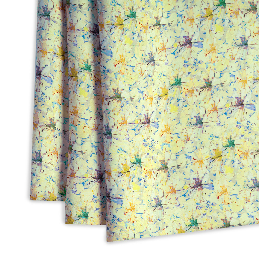 Prismatic Bloom Digital Printed Cupro Silk