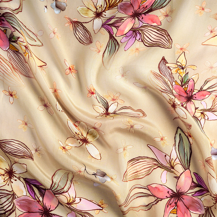 Meadow Mist Digital Printed Crepe