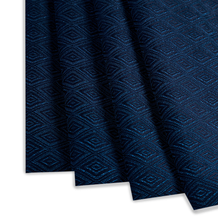 Modern Blue Jacquard Suit Effortless Elegance