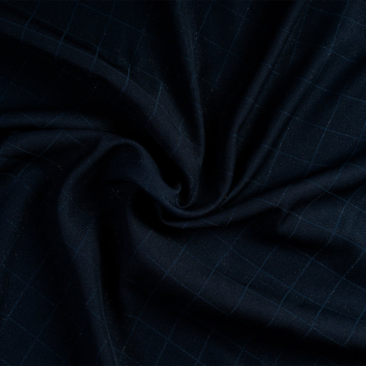 Blue Check Jacquard Chic