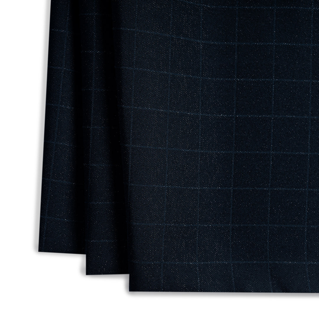 Blue Check Jacquard Chic