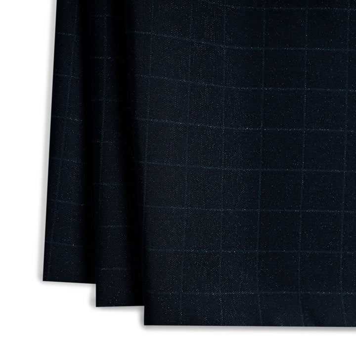 Blue Check Jacquard Chic