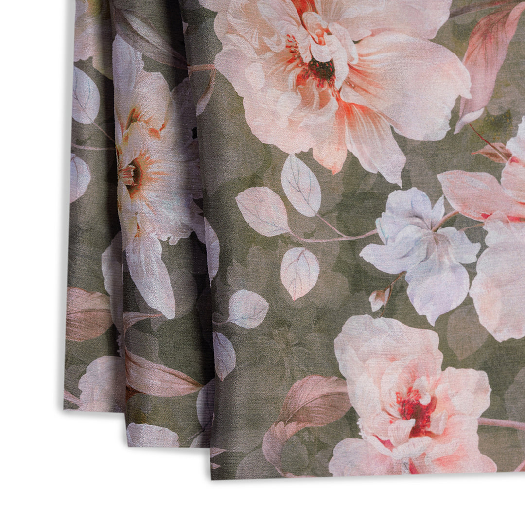 Soft Petal Digital Printed Chinnon Fabric