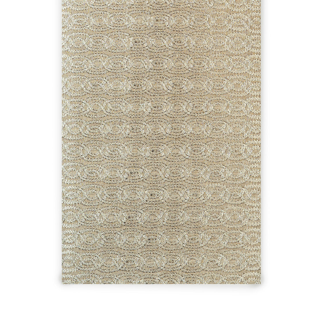 Subtle Stitch Natural Linen Embroidered Fabric