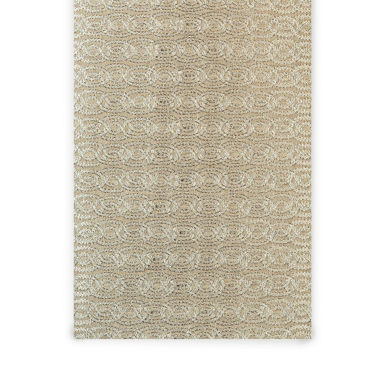 Subtle Stitch Natural Linen Embroidered Fabric