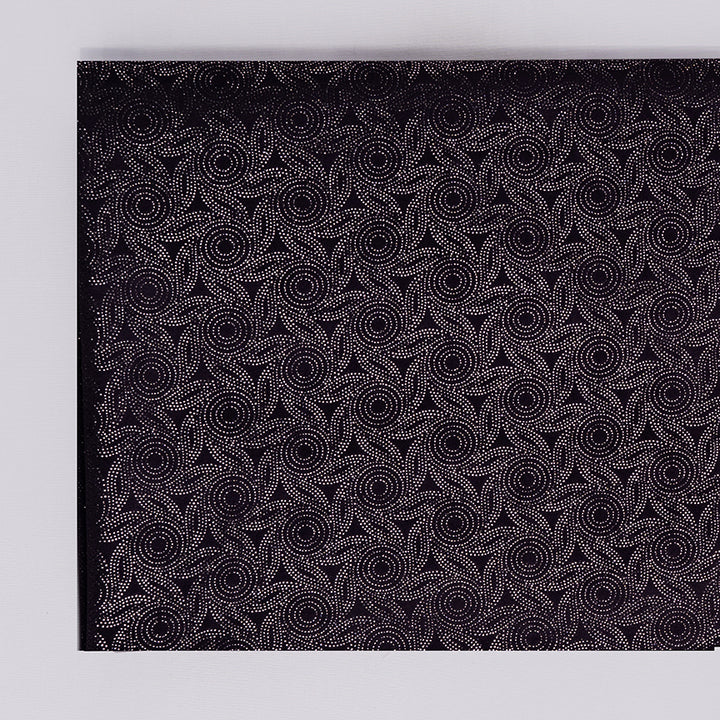 Deep Wine Velvet Fabric With Silver Foil