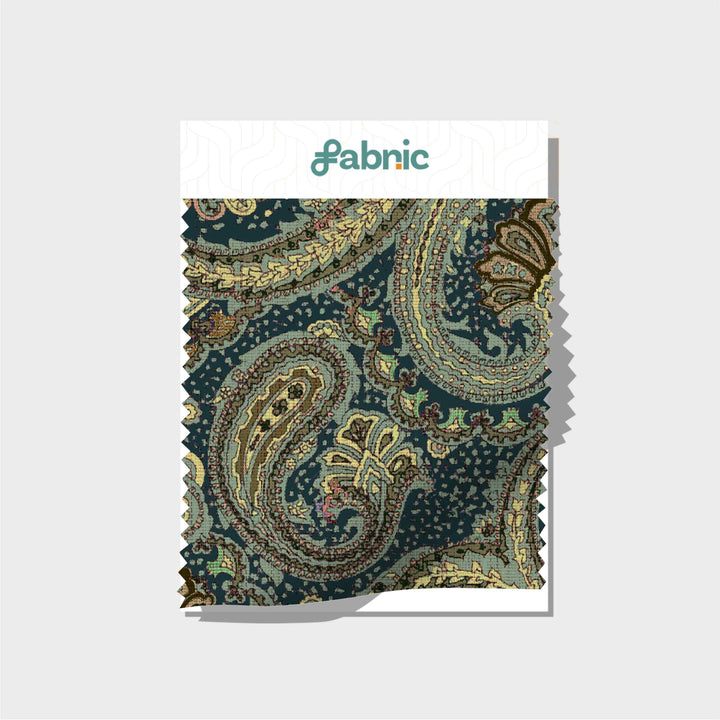 Paisley Pulse Digital Printed Cupro Silk