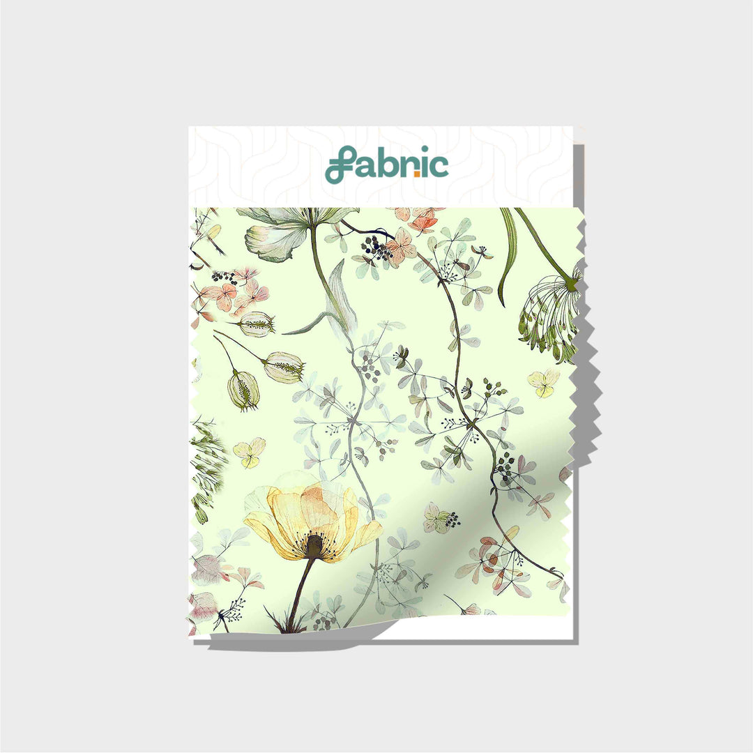 Whispering Meadow Digital Printed Cupro Silk