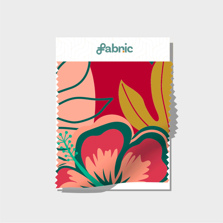 Floral Whispers on Pure Crepe Canvas