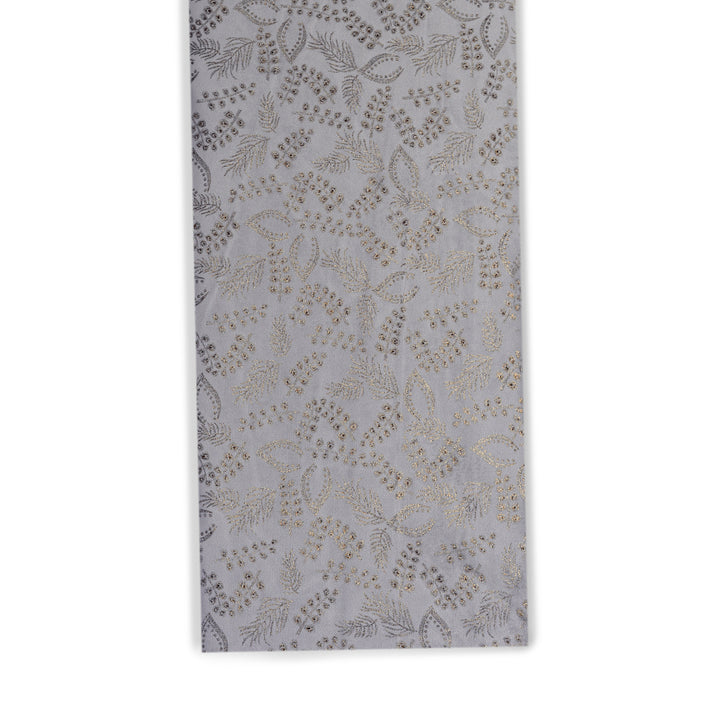 Slate Chic Modern Grey Velvet with Silver Foil Accents