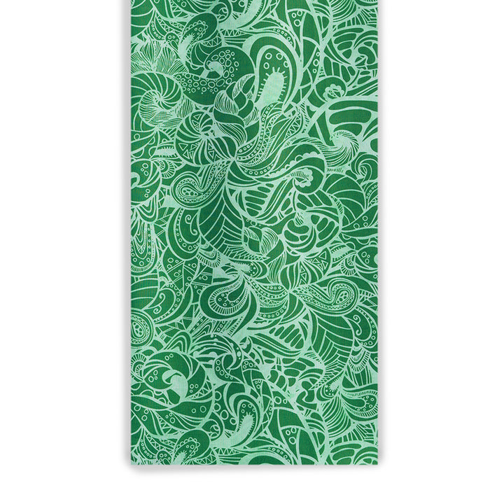 Emerald Green Blossom Digital Print Cambric