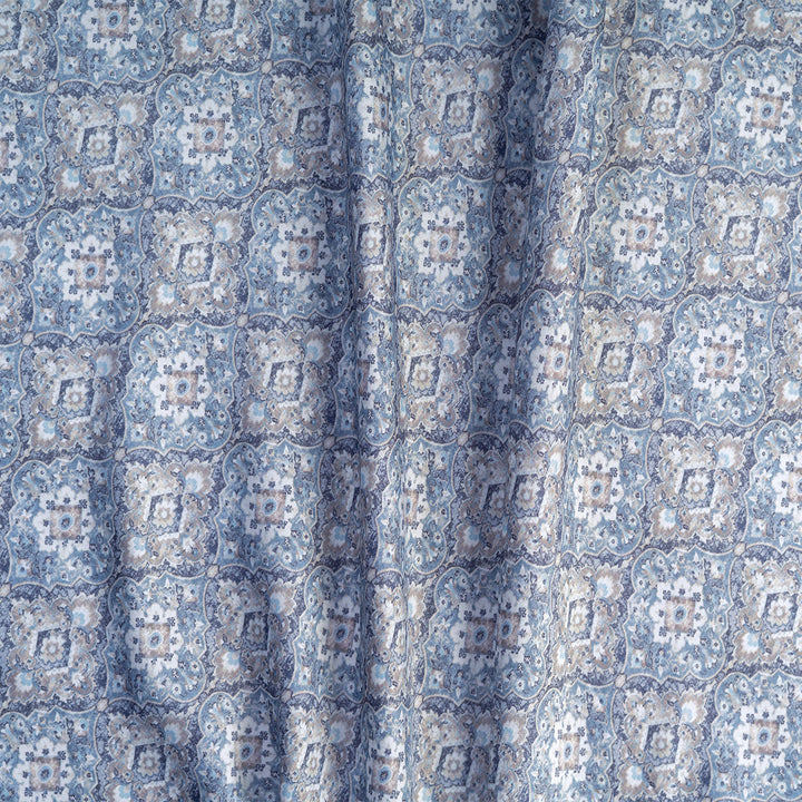 Kaleidoscopic Digital Printed Cupro Silk