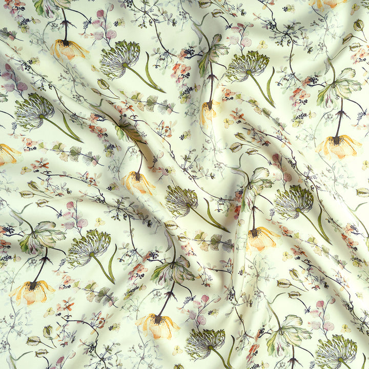Whispering Meadow Digital Printed Cupro Silk