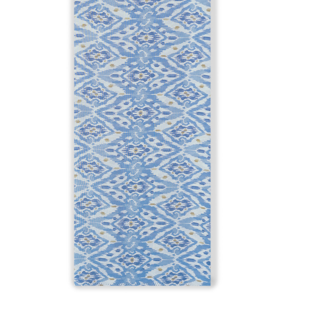 Blue Flowy Drapey with Abstract Design Digital Printed Crepe