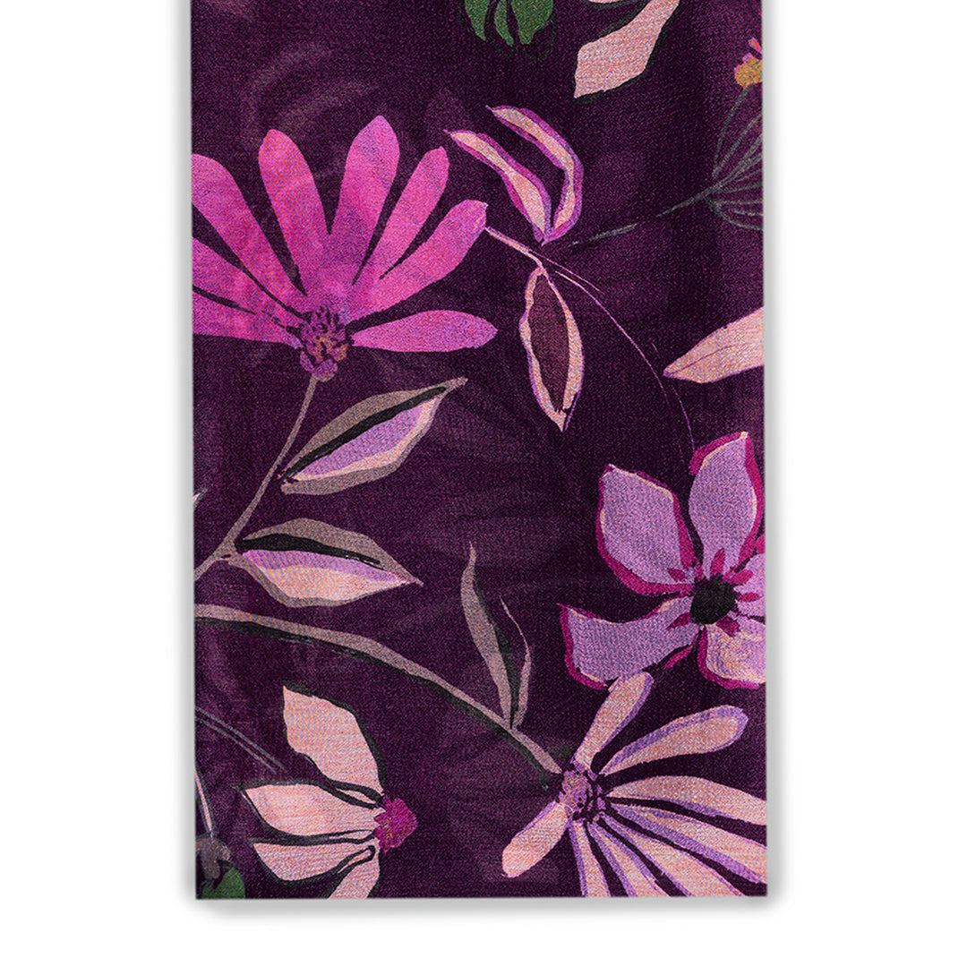 Floral Breeze Digital Printed Chinnon Fabric