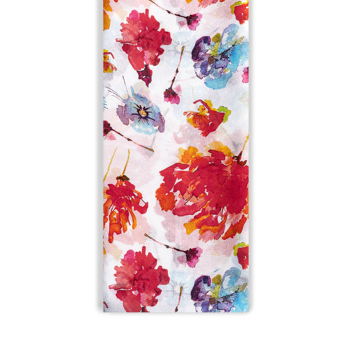 Vibrant Floral Print Chinnon Digital Printed Fabric