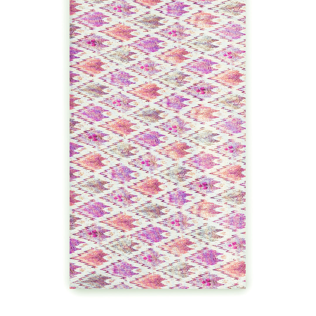 Pink & Purple Geometric Charm Digital Print Pure Cotton Cambric Fabric