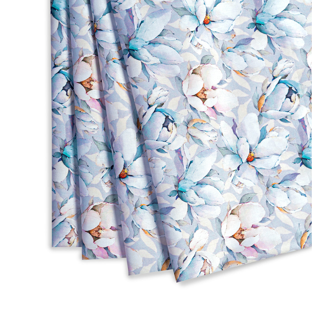 Dreamy Floral Palette Digital Print Japanese Cotton Satin