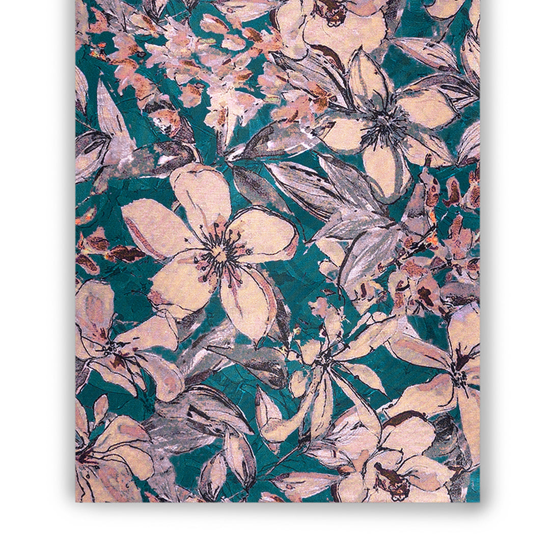Blooming Meadow Digital Print Japanese Cotton Satin
