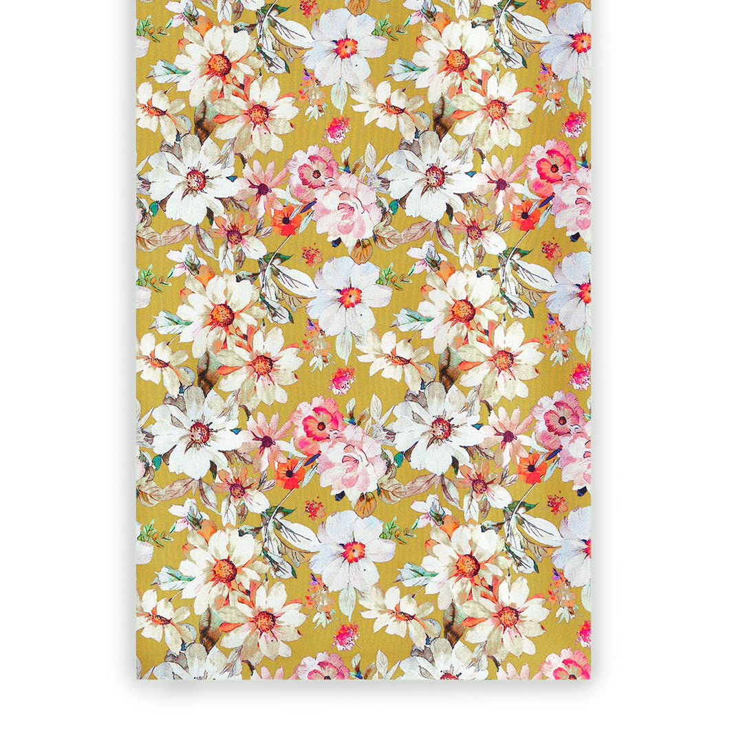 Multicolor Floral Digital Print Japanese Cotton Satin