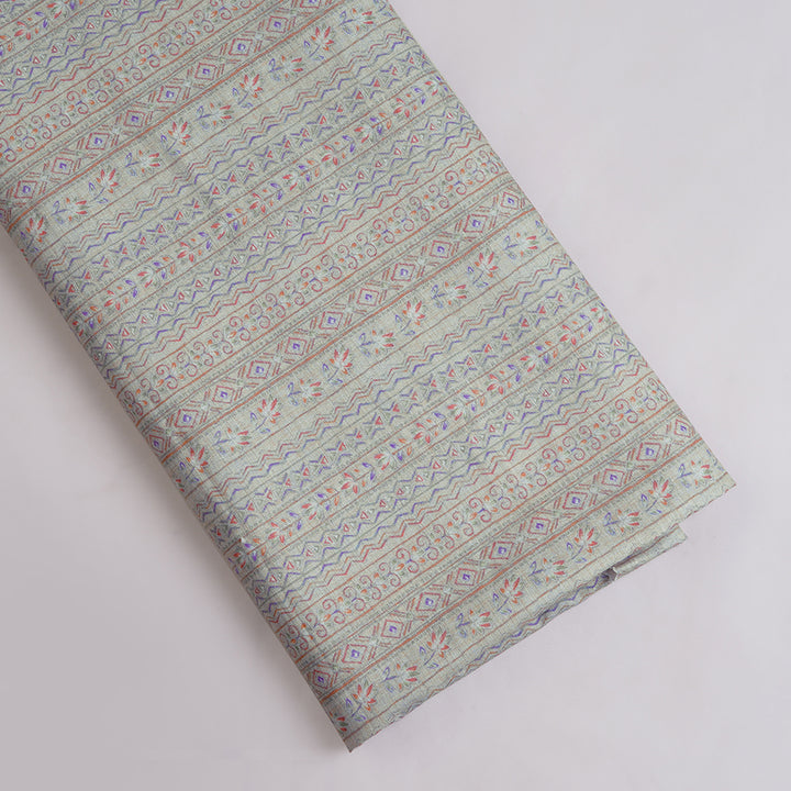 Stripe Pattern Digital Printed Pure Linen Fabric