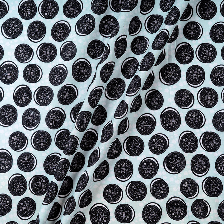 Oreo Cookies Digital Print Pure Cotton Cambric Fabric