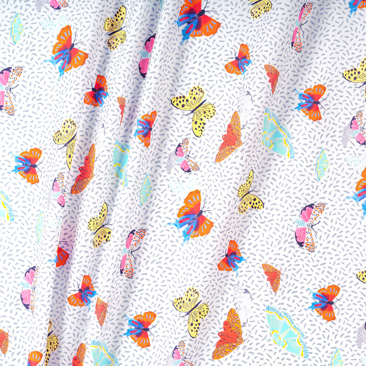 Butterfly Bonanza Digital Print Pure Cotton Cambric Fabric