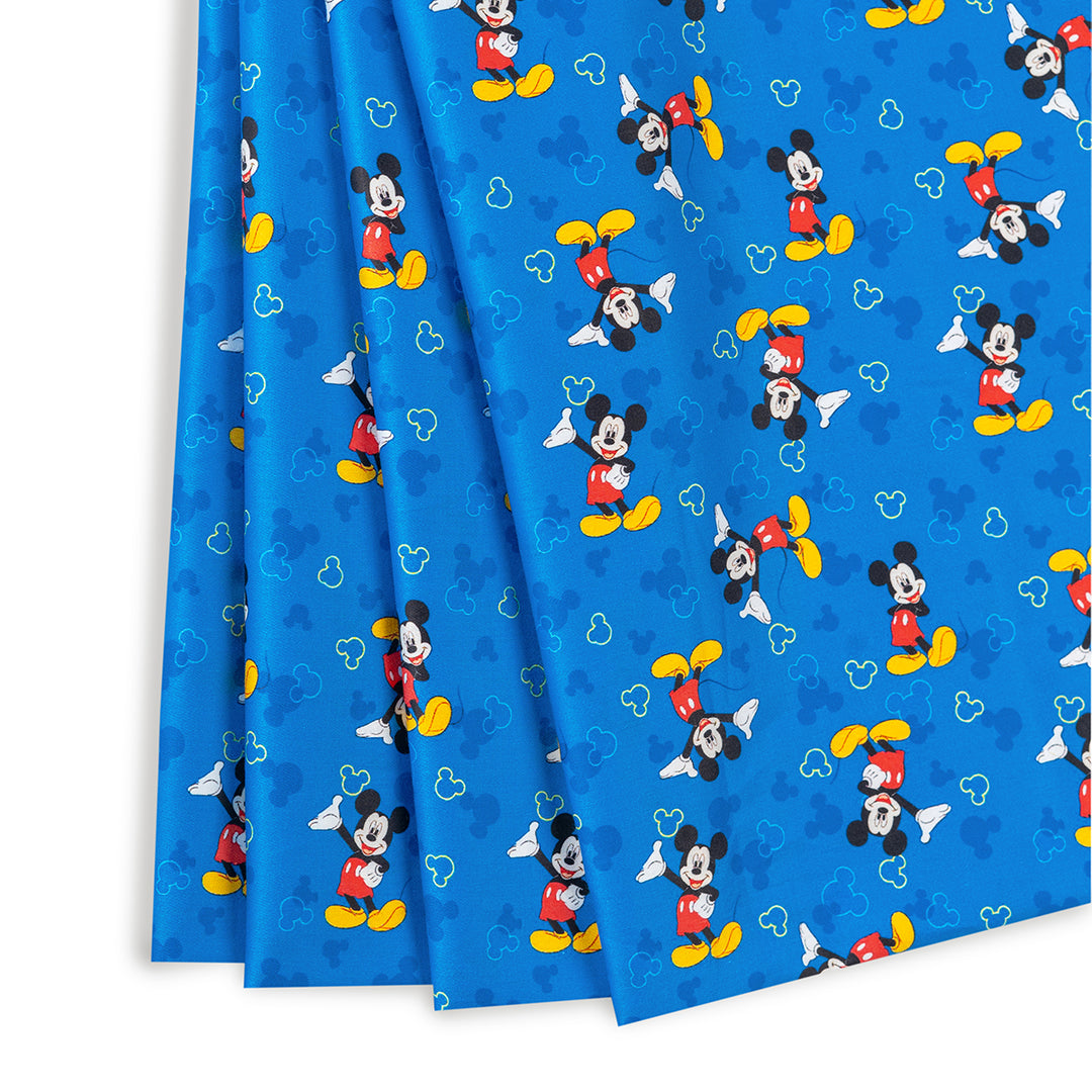 Mickey Mouse Digital Print Compact Cotton Satin