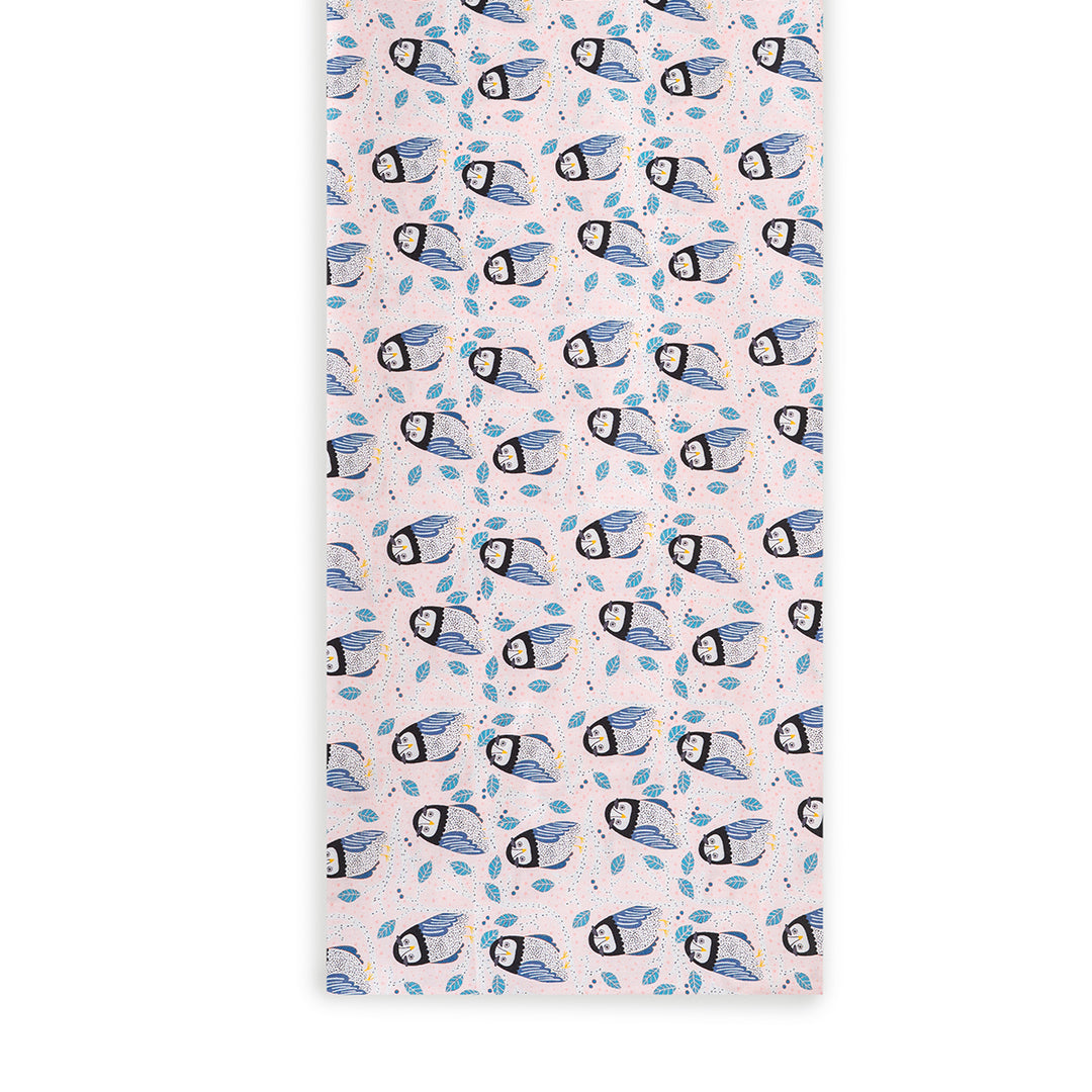 Playful Penguins Digital Print Compact Cotton Satin