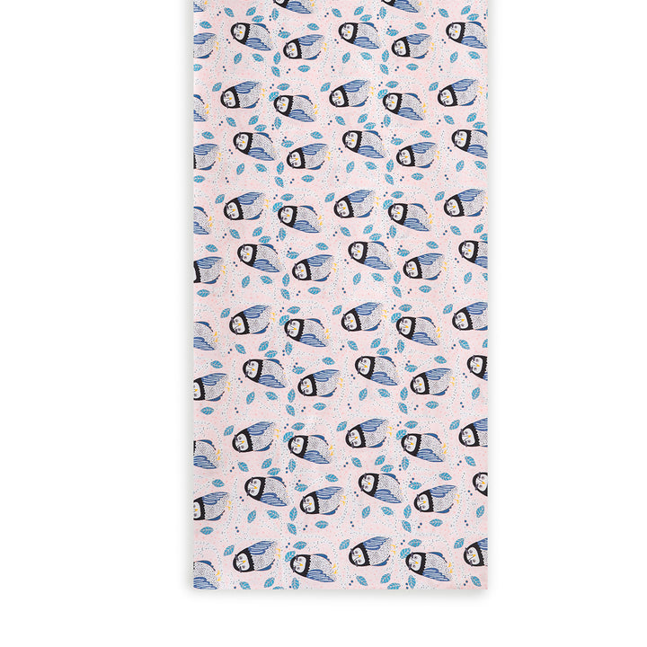 Playful Penguins Digital Print Compact Cotton Satin