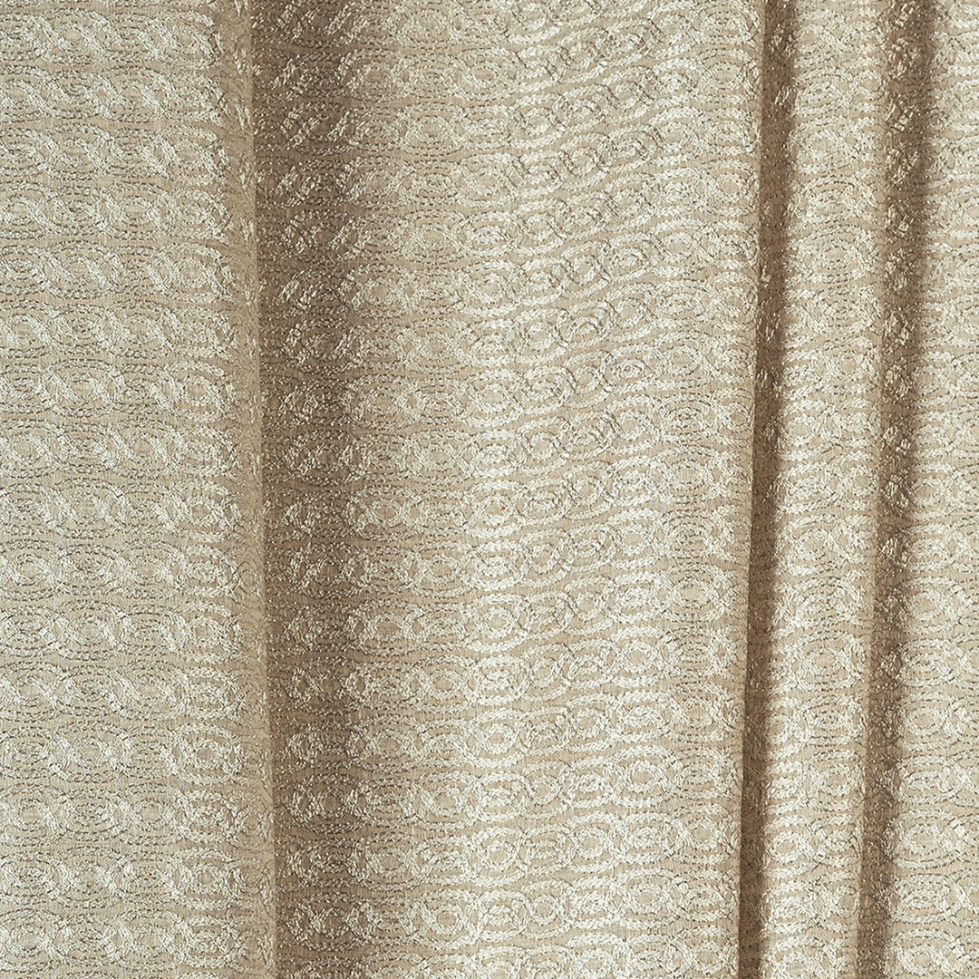 Subtle Stitch Natural Linen Embroidered Fabric