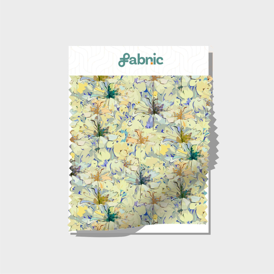 Prismatic Bloom Digital Printed Cupro Silk