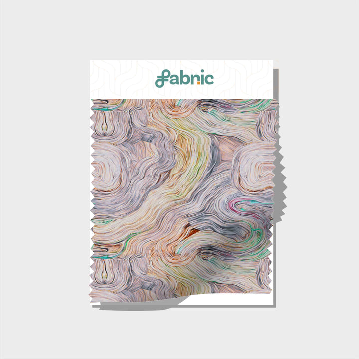 Concetric Abstract Digital Printed Cupro Silk
