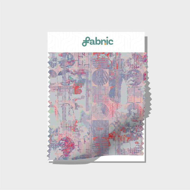 Abstract Digital Print Pure Linen Fabric