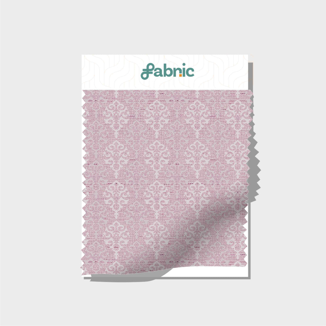 Ethnic Motif On Pure Linen Fabric