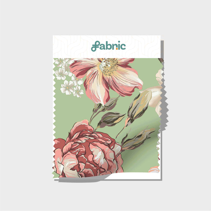 Sheer Floral Fantasy Digital Printed Organza