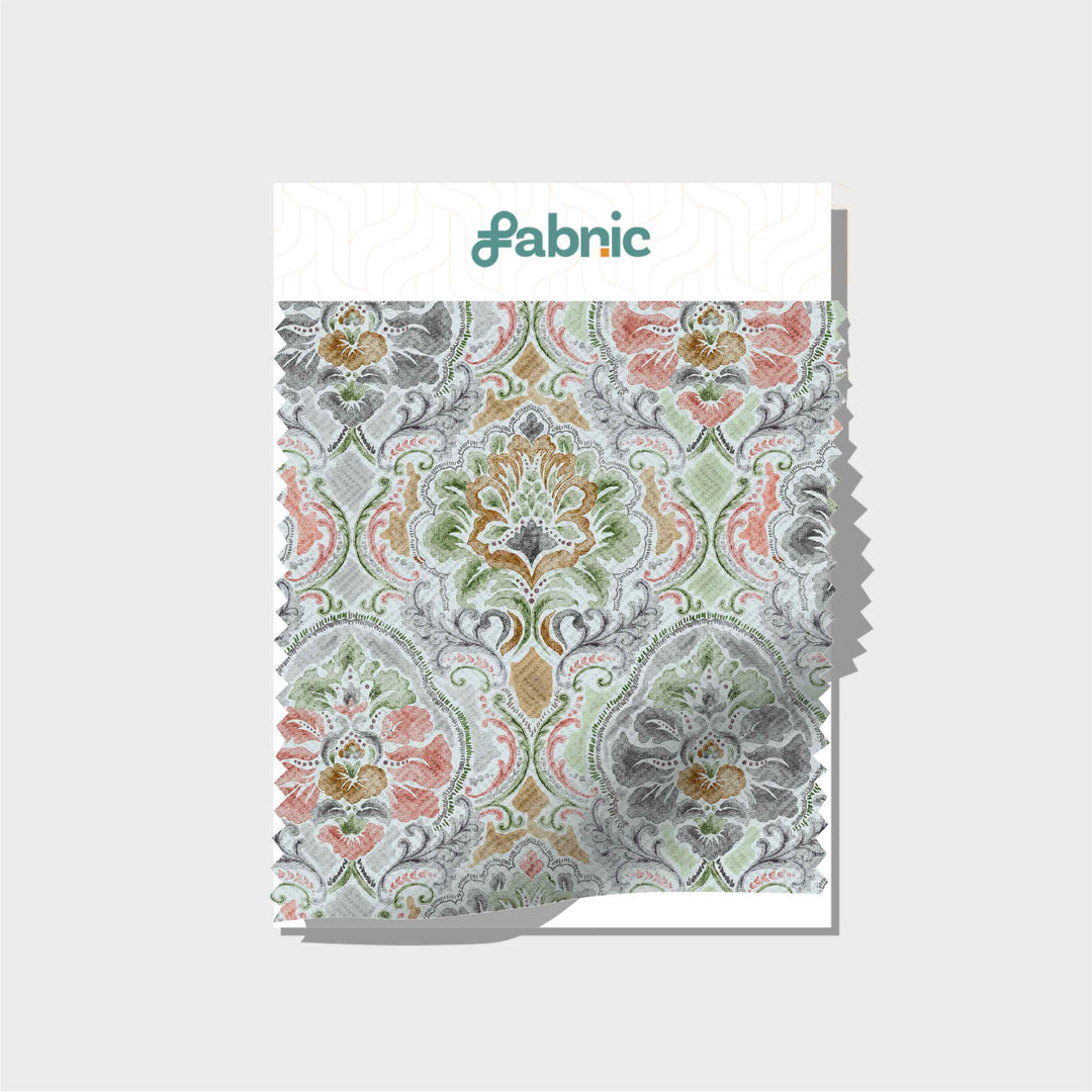 Ethnic Geometrical Digital Printed Compact Cotton Satin