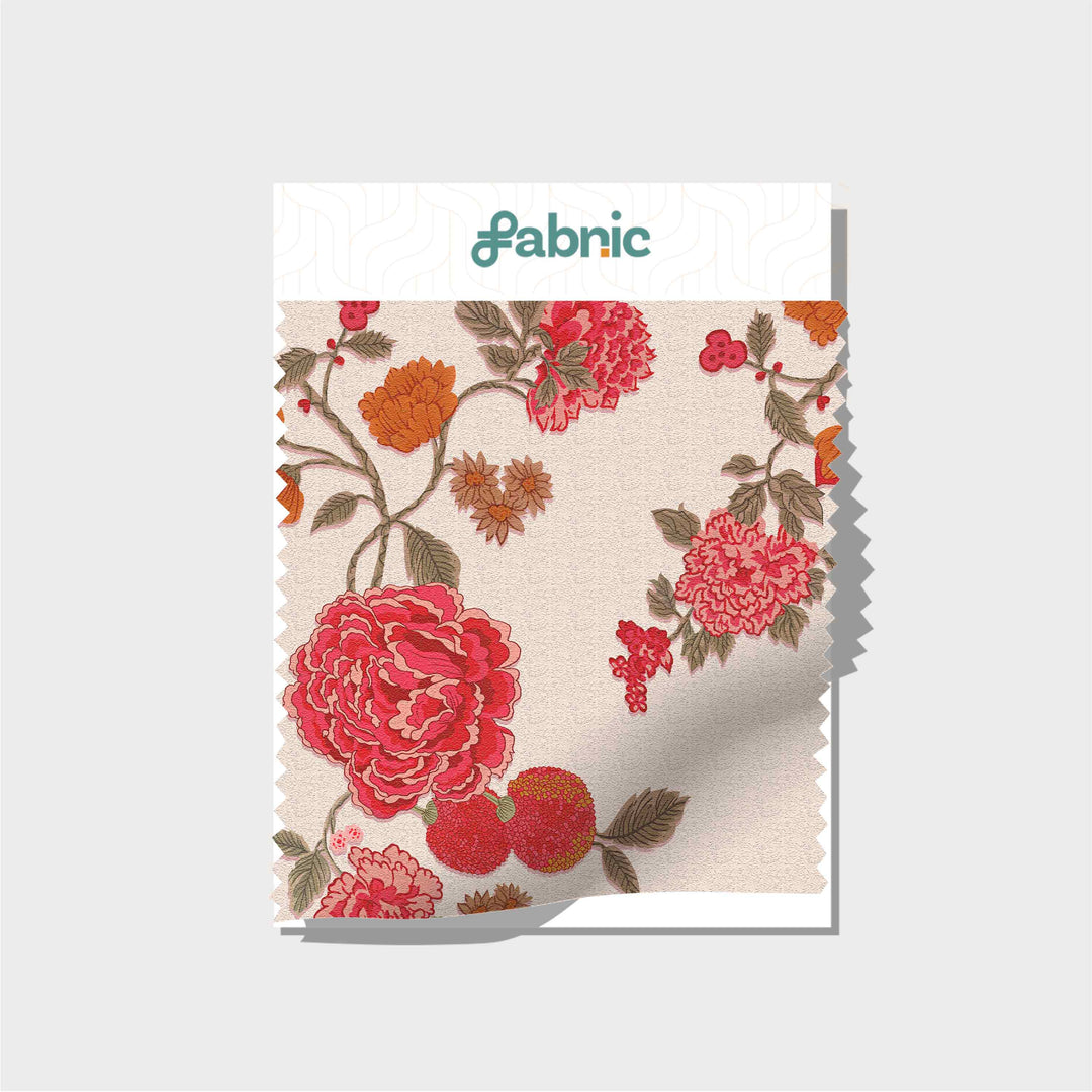 Bright Floral Digital Printed Pure Cotton Cambric