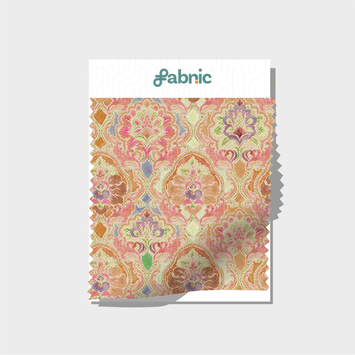 Geometric Ethnic Digital Printed Compact Cotton Satin