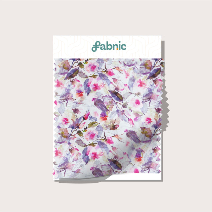 Petite Floral Scatter Digital Print Japanese Cotton Satin